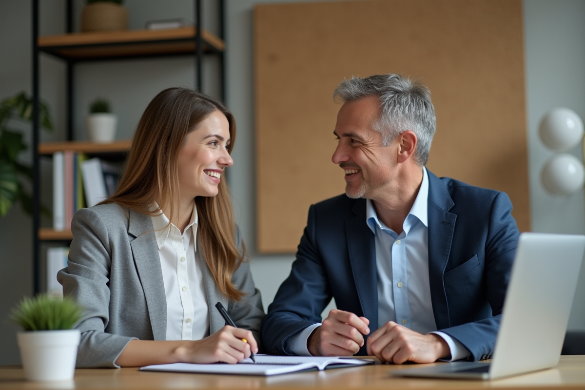 Jeune consultante prenant des notes lors d