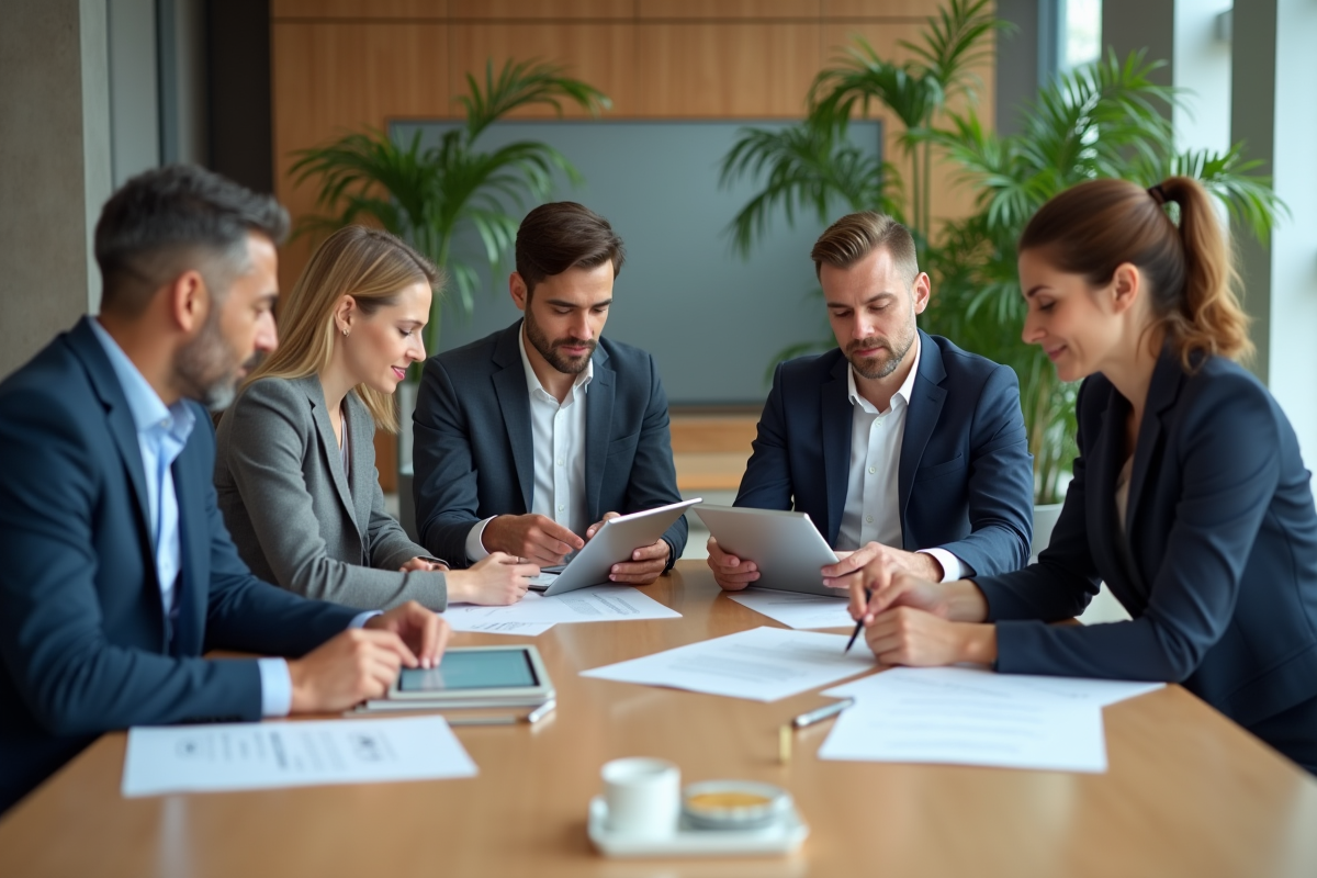 Groupe de professionnels lors d'une réunion en entreprise