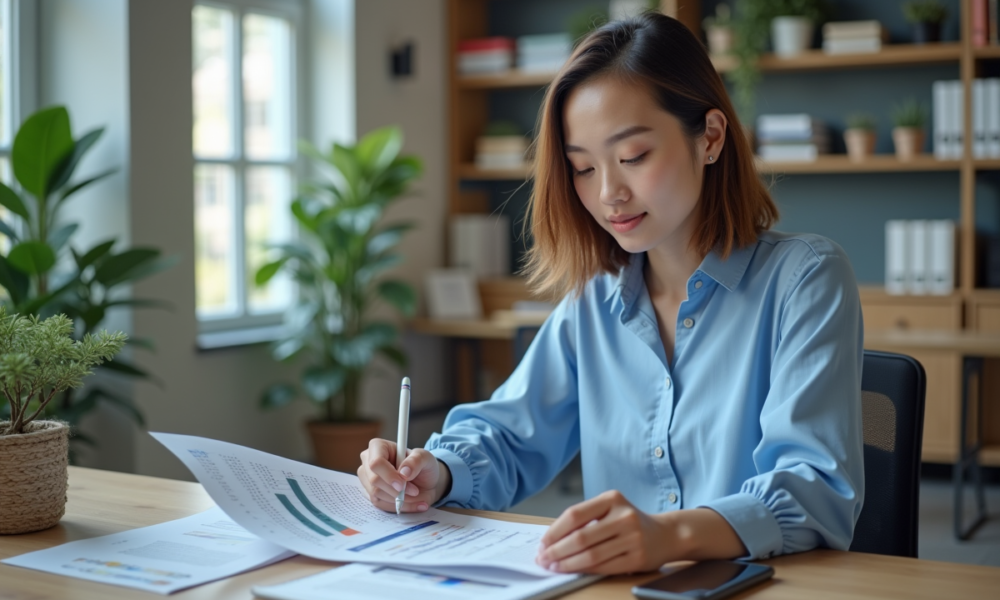Jeune femme professionnelle en réunion de travail