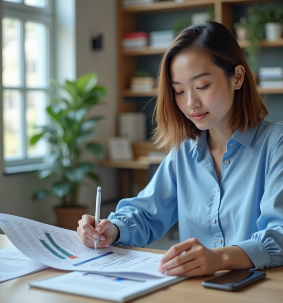 Jeune femme professionnelle en réunion de travail